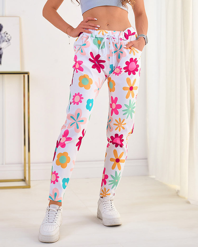 Royalfashion Women's floral fabric pants