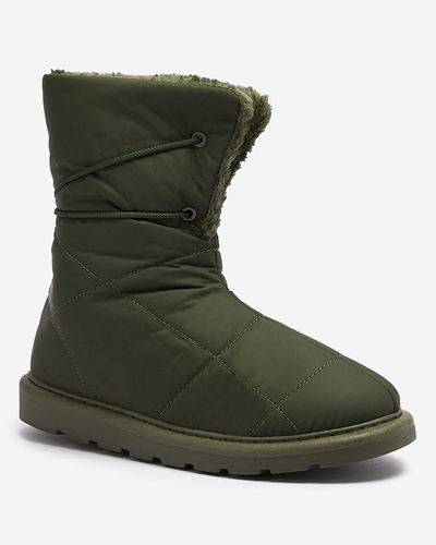 Dark green women's shoes a'la snow boots Amirfu- Footwear