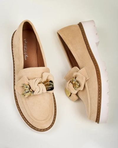 Royalfashion Women's moccasins with bow Ezizer