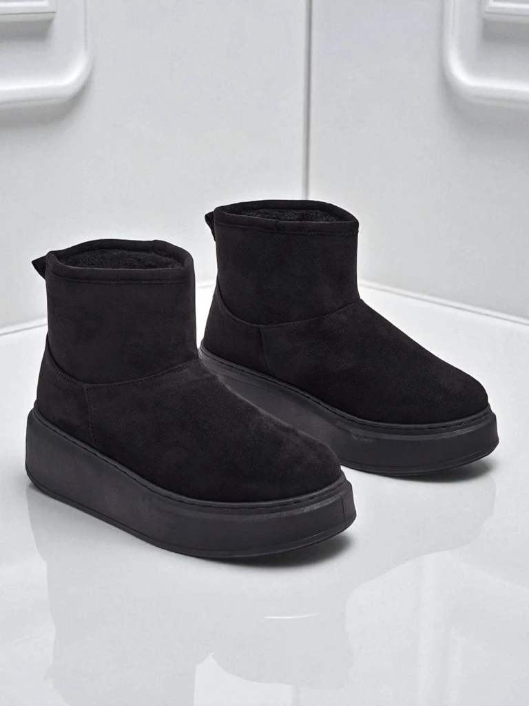 Короткие женские ботинки а-ля снегоходы с пристегивающимся голенищем Elizze