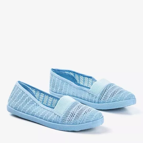 OUTLET Blue women's openwork slip - on Heyan - Footwear