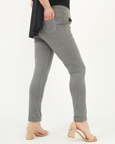 Pelēki sieviešu PLUS IZMĒRA treggingi - Apģērbs