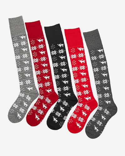Women's Long Christmas Socks 5 / pack - Underwear