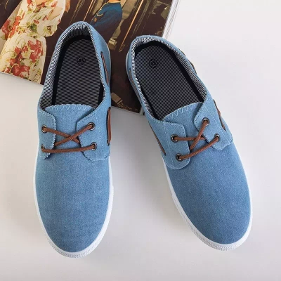 OUTLET Blue denim sneakers for men from Raisan - Footwear