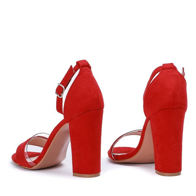 Red sandals on the post Osane - Footwear 1