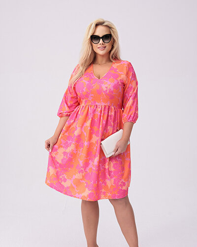 Royalfashion Women's knee-length dress with print PLUS SIZE