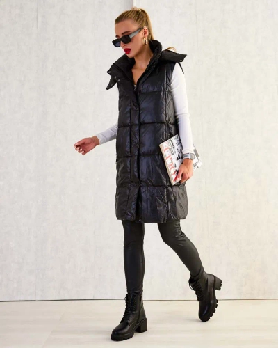 Royalfashion Long women's vest with stitching