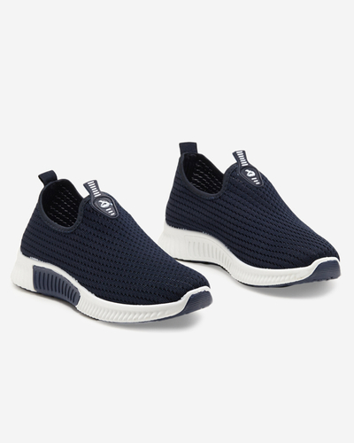 Navy blue women's slip-on sports shoes Palomena - Footwear
