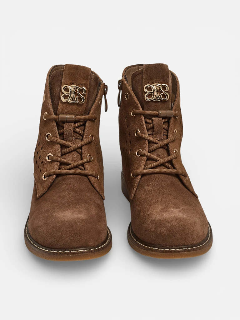 Women's Openwork Ankle Boots made of Natural Leather Aurelias