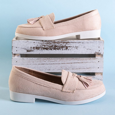 Atrugiel fringed powder women's moccasins - Footwear