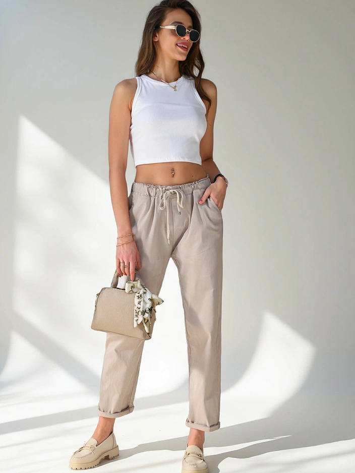 Royalfashion Simple women's fabric trousers