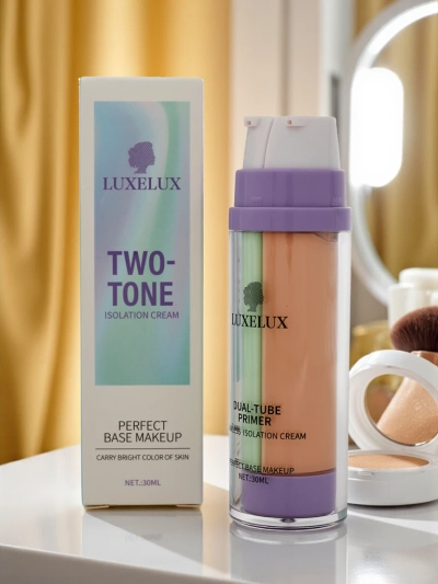 2-in-1 Cream with Green Makeup Base and Foundation - Neutralizes Redness