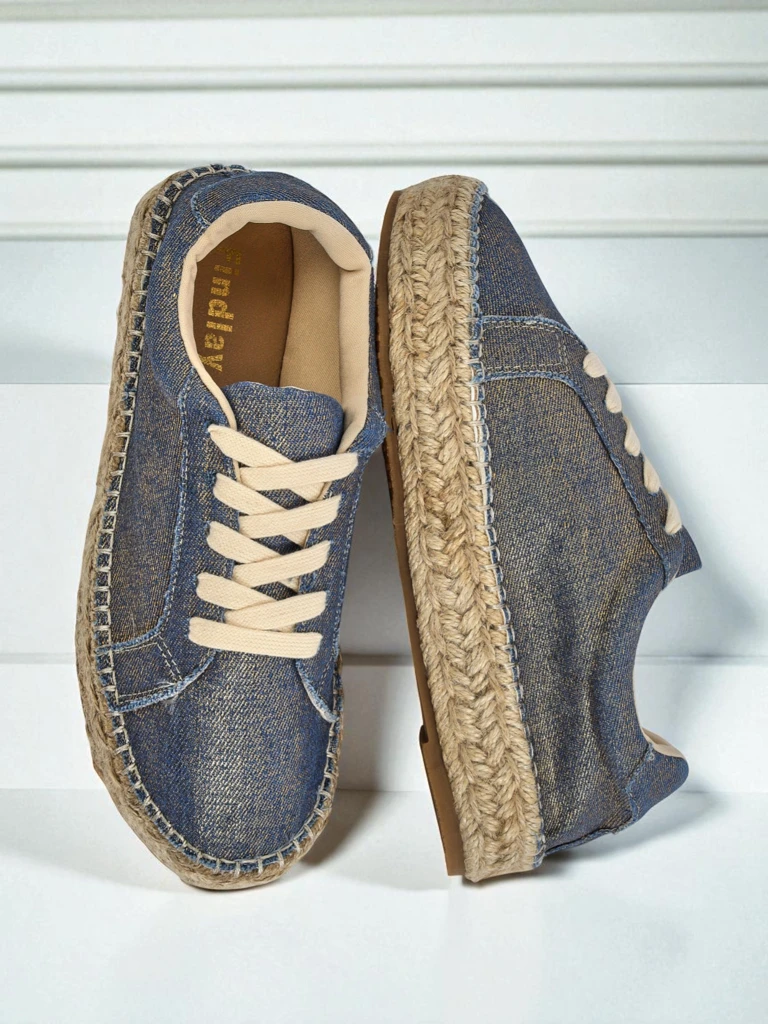 Aurelia Denim Espadrillos – женские кроссовки на плоской подошве из ткани