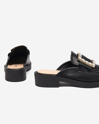 Women's black slippers a'la loafers Delaqi - Shoes