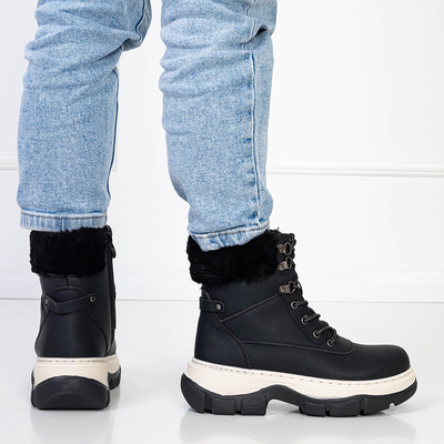 Black women's insulated boots Xizim- Footwear