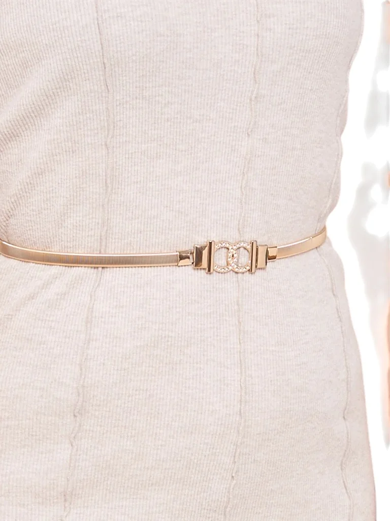 Aurelia Roma – Золотой тонкий женский металлический ремешок с декоративной пряжкой