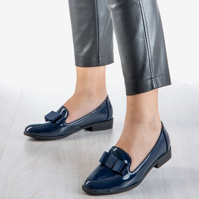 Dark blue women's loafers Holli - Footwear 1