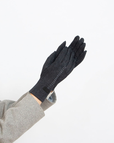 Royalfashion Gray women's fabric gloves