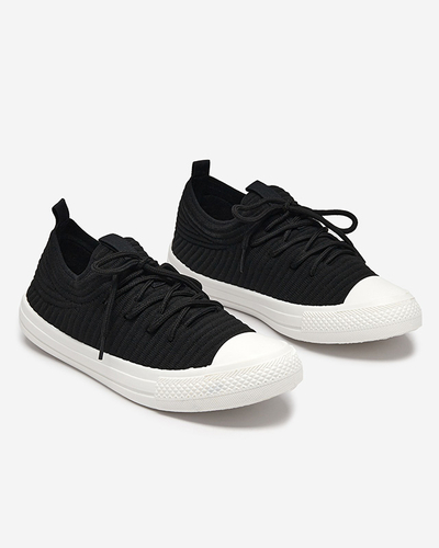 Royalfashion Black women's Manfer ribbed sneakers