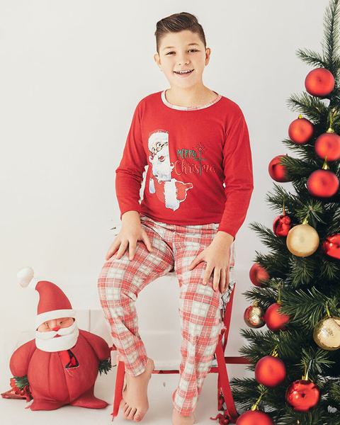 Royalfashion Children's gray Christmas pajamas
