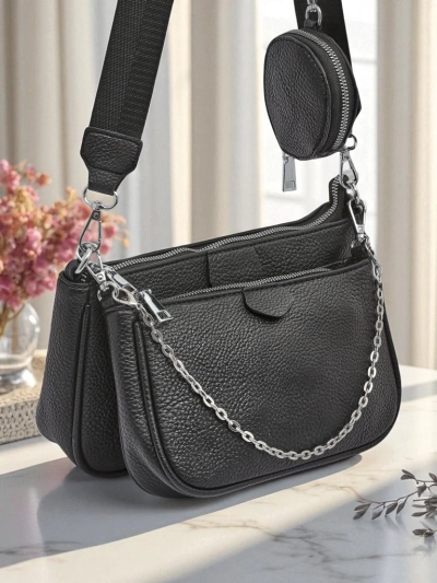 Scylla Multi-functional Women's Handbag in Black Eco-Leather