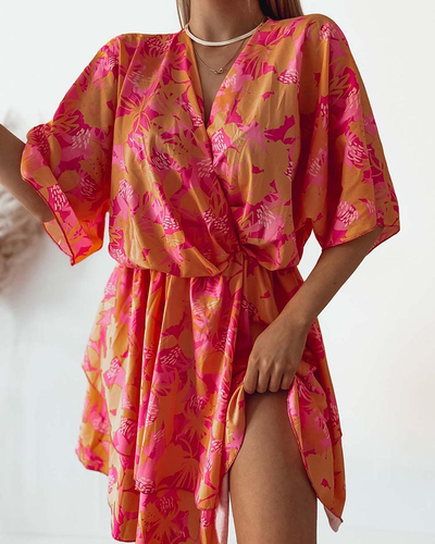 Royalfashion Sieviešu mini kleita ar oriģinālu rakstu