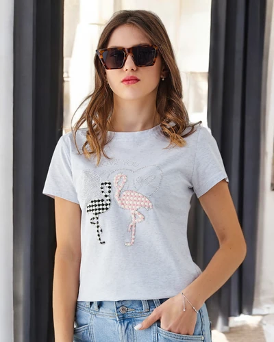 Royalfashion Women's Cotton T-shirt Flaming Love