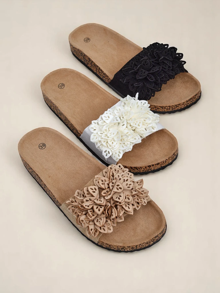 Royalfashion women’s slides with floral accents Occes
