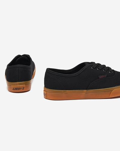 Women's black lace-up sneakers from Netera - Footwear