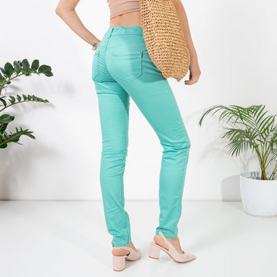 Women's green straight pants - Clothing