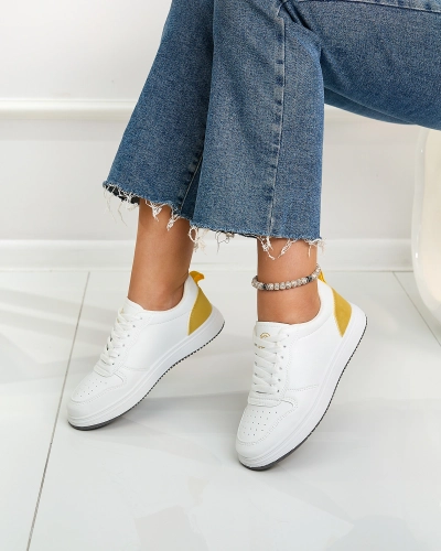 Royalfashion Бело-желтые классические спортивные туфли Colorburst Classics