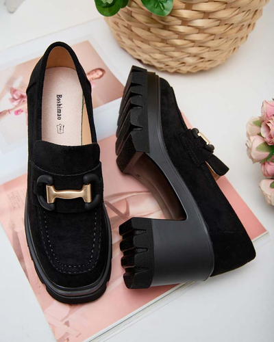 Elegant Vulcano Sandals in Black Suede