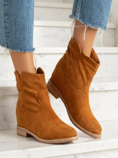 Eliana Ecological Suede Wedge Ankle Boots