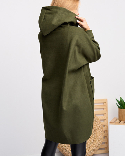 Timeless women's coat jacket in dark green - Clothing