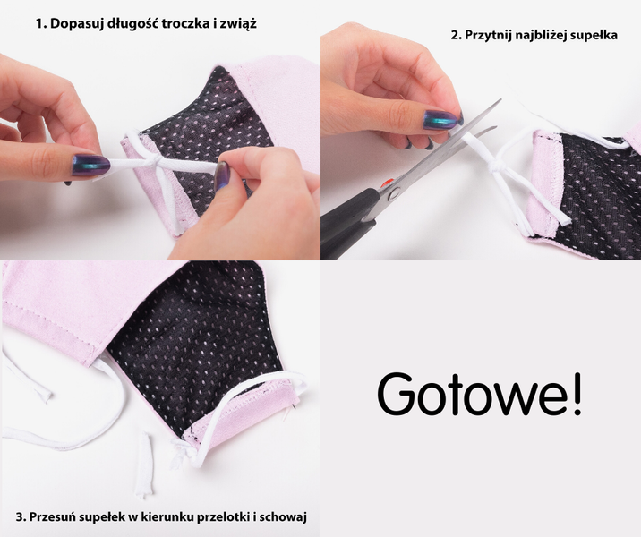 3 layers black face mask - Reusable profiled mask 1