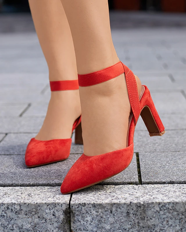 Orange sandals on the post Brossi - Shoes