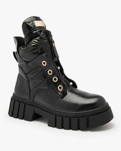 Royalfashion Sieviešu zābaki melnā krāsā Selilka