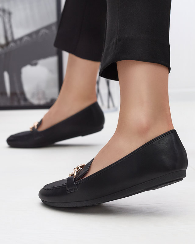Black women's eco leather loafers Zolli- Shoes