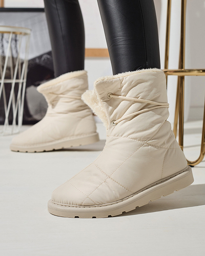 Bēšas krāsas sieviešu apavi a'la sniega zābaki Amirfu- Footwear