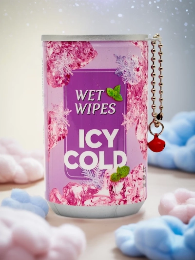 Mitrinošās salvetes dekoratīvā iepakojumā ICY COLD 30gab