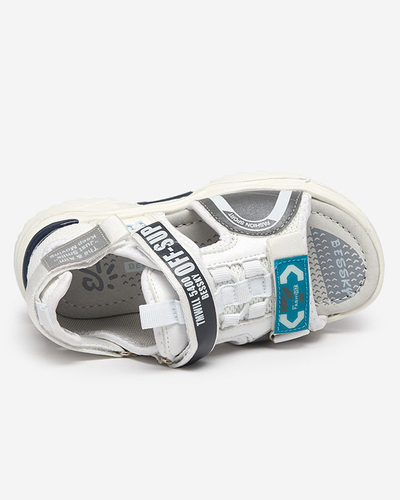 Wukapi baltas velcro bērnu sandales - Apavi