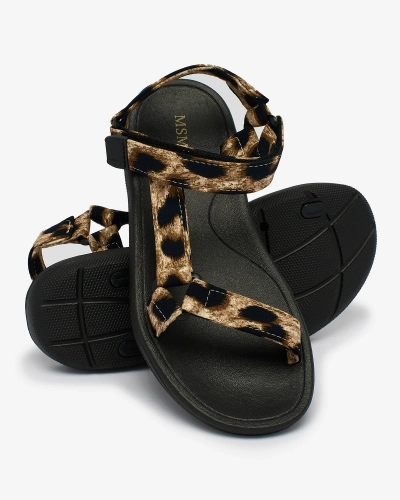 Royalfashion Brown women's sandals Leonno