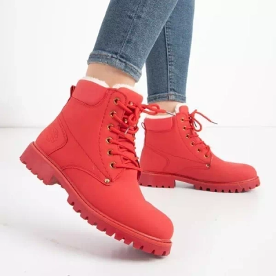 Red women's insulated boots from Gawin - Shoes