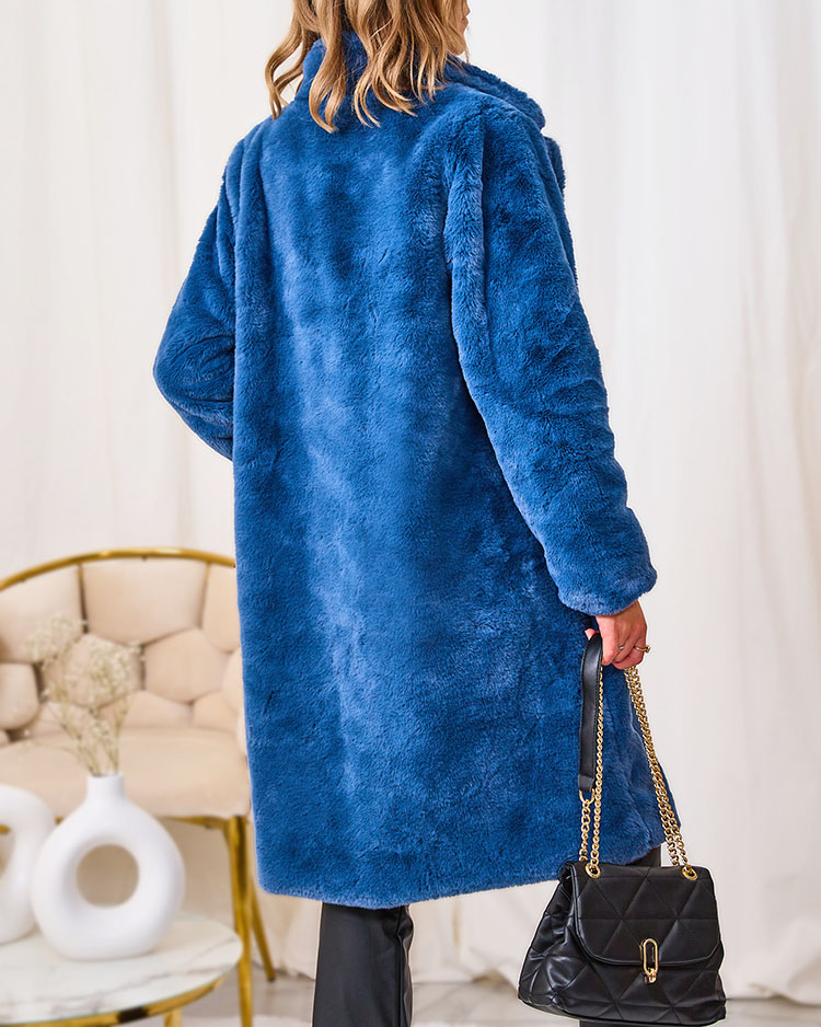 Royalfashion Sieviešu mēteļi zilā krāsā