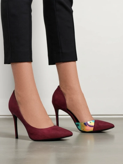 Royalfashion Women's pumps with a bow and holographic insert Dremtru