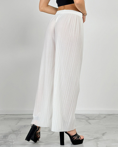 Royalfashion Sieviešu platās plisētās bikses