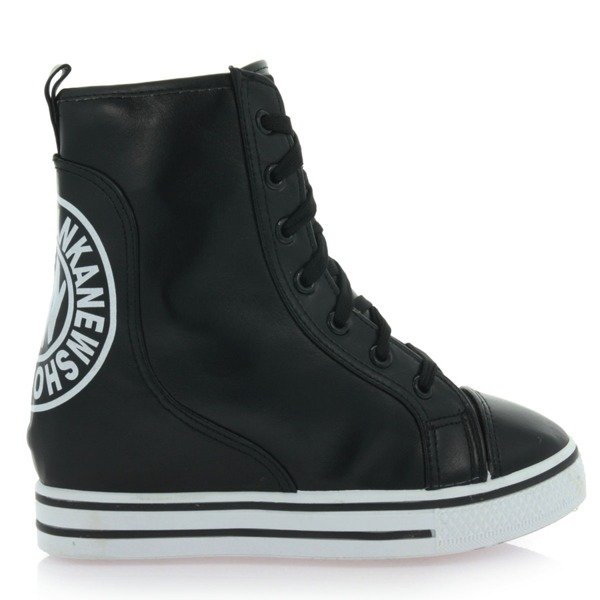 Black sneakers on Lasegreta wedge - Footwear 1