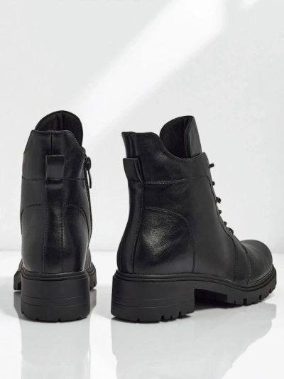 Eco-Leather Lace-Up Women's Ankle Boots Veltih