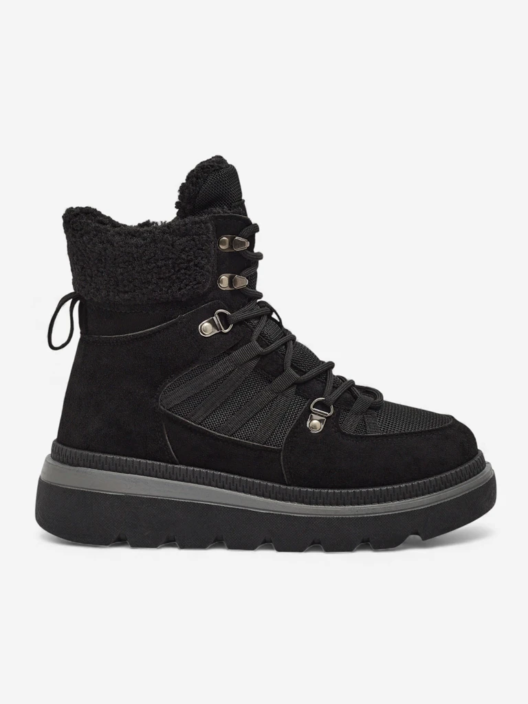 Aurora Women's Black Leather Elegant Ankle Boots for Autumn