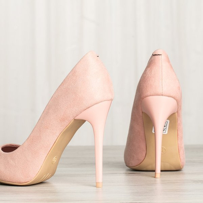 Pink pumps on a high heel Inez - Footwear 1
